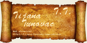 Tijana Tunovac vizit kartica